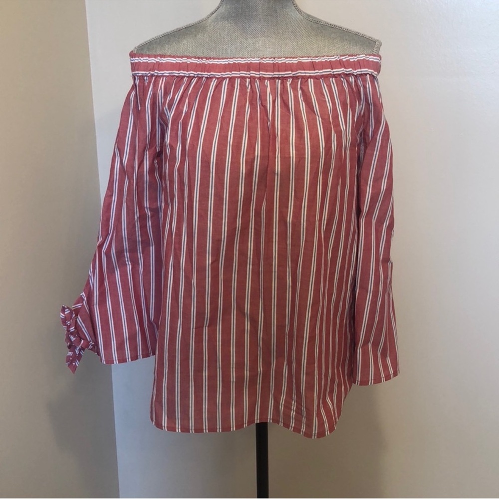 BeachLunchLounge EUC size XL off the shoulder 100% cotton Paige top